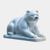 Statues & Sculptures Wildlife|Contemporary-Polar Bear 65cm White Marble Garden Statue v1