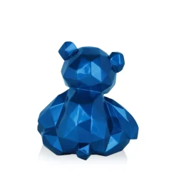 Statues & Sculptures Table Top|Low Poly-Polygon Bear 20cm Blue Resin Indoor Sculpture