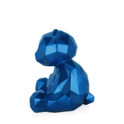 Statues & Sculptures Table Top|Low Poly-Polygon Bear 20cm Blue Resin Indoor Sculpture