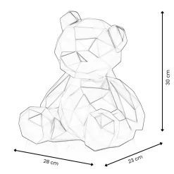 Statues & Sculptures Table Top|Low Poly-Polygon Bear 30cm Gold Resin Indoor Sculpture