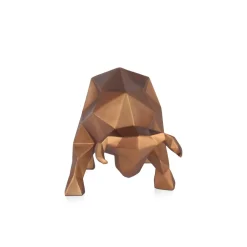 Statues & Sculptures Table Top|Low Poly-Polygon Bull 25cm Bronze Resin Indoor Sculpture