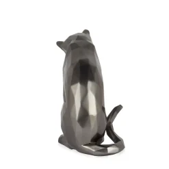Statues & Sculptures Table Top|Low Poly-Polygon Cat 24cm Anthracite Resin Indoor Sculpture