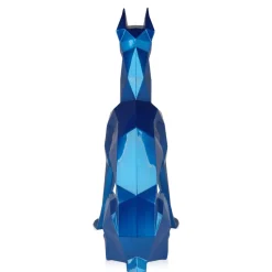 Statues & Sculptures Floor Standing|Low Poly-Polygon Doberman 82cm Blue Resin Indoor Sculpture