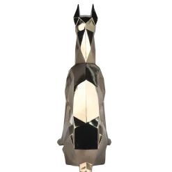 Statues & Sculptures Floor Standing|Low Poly-Polygon Doberman 82cm Gold Resin Indoor Sculpture