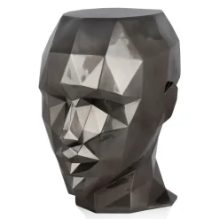 Statues & Sculptures Low Poly|Contemporary-Polygon Female Head 55cm Anthracite Side Table Sculpture