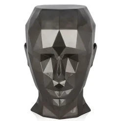 Statues & Sculptures Low Poly|Contemporary-Polygon Female Head 55cm Anthracite Side Table Sculpture