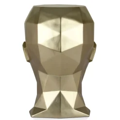 Statues & Sculptures Low Poly|Contemporary-Polygon Female Head 55cm Gold Side Table Sculpture