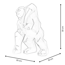 Statues & Sculptures Table Top|Graffiti-Polygon Gorilla 30cm Graffiti Resin Indoor Sculpture