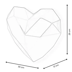 Statues & Sculptures Low Poly|Wall Art-Polygon Love 26cm Multicolour Resin Wall Sculpture