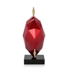 Statues & Sculptures Table Top|Low Poly-Polygon Love 36cm Red Resin Indoor Sculpture