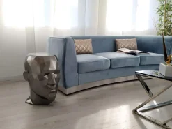 Statues & Sculptures Low Poly|Contemporary-Polygon Male Head 55cm Anthracite Side Table Sculpture