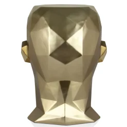 Statues & Sculptures Low Poly|Contemporary-Polygon Male Head 55cm Gold Side Table Sculpture