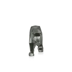 Statues & Sculptures Table Top|Low Poly-Polygon Panther 14cm Anthracite Resin Indoor Sculpture