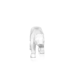 Statues & Sculptures Table Top|Low Poly-Polygon Panther 14cm White Resin Indoor Sculpture