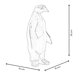 Statues & Sculptures Table Top|Low Poly-Polygon Penguin 35cm Blue Resin Indoor Sculpture