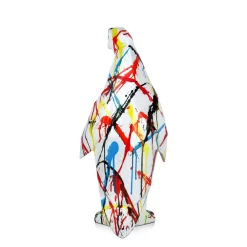 Statues & Sculptures Table Top|Low Poly-Polygon Penguin 50cm Multicoloured Resin Indoor Sculpture
