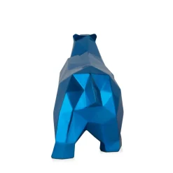 Statues & Sculptures Table Top|Low Poly-Polygon Polar Bear 25cm Blue Resin Indoor Sculpture