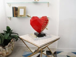 Statues & Sculptures Table Top|Low Poly-Polygon Pure Love 36cm Resin Indoor Sculpture