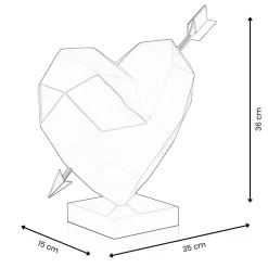 Statues & Sculptures Table Top|Low Poly-Polygon Pure Love 36cm Resin Indoor Sculpture