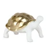 Statues & Sculptures Table Top|Low Poly-Polygon Turtle 21cm Gold Resin Indoor Sculpture