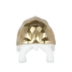 Statues & Sculptures Table Top|Low Poly-Polygon Turtle 21cm Gold Resin Indoor Sculpture