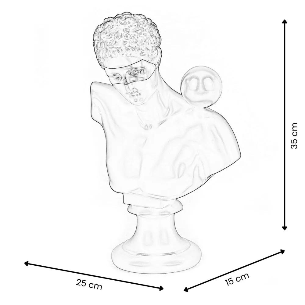 Statues & Sculptures Figurative|Table Top-Pop Art Titan 35cm Blu Blue Resin Indoor Sculpture