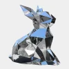 Statues & Sculptures Wildlife|Contemporary-Rabbit 57cm Geometric Metal Garden Sculpture