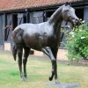 Statues & Sculptures Horses-Race Horse Bronze Metal Garden Statue