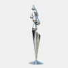 Statues & Sculptures Giant|Floor Standing-Raindrop Dream 215cm Silver Metal Garden Sculpture