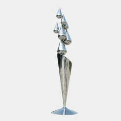 Statues & Sculptures Giant|Floor Standing-Raindrop Dream 215cm Silver Metal Garden Sculpture