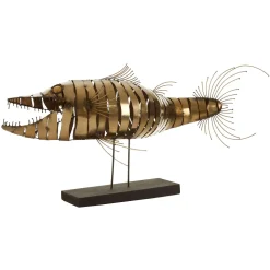 Statues & Sculptures Table Top|Animals-Razorfin Stainless Steel Indoor Sculpture