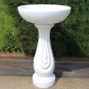 Statues & Sculptures Bird Baths-Redmire Modern Marble Resin Garden Birdbath