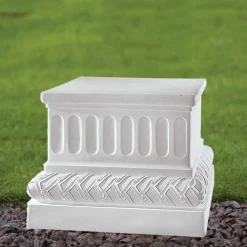 Statues & Sculptures Plinths & Pedestals-Regal 53cm Marble Resin Garden Pedestal