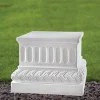 Statues & Sculptures Plinths & Pedestals-Regal 50cm Marble Resin Garden Pedestal