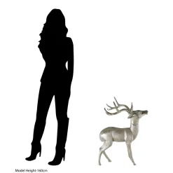 Statues & Sculptures Table Top|Animals-Regal Deer 70cm Metal Indoor Statue
