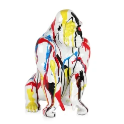 Statues & Sculptures Table Top|Abstract-Regal Orangutan 38cm Multicolour Resin Indoor Sculpture