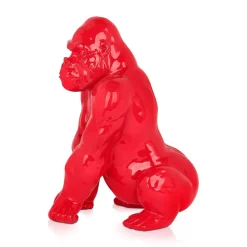 Statues & Sculptures Table Top|Animals-Regal Orangutan 38cm Red Resin Indoor Sculpture
