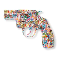 Statues & Sculptures Wall Art|Pop Art-Retro Revolver 32cm Pop Art Resin Wall Sculpture