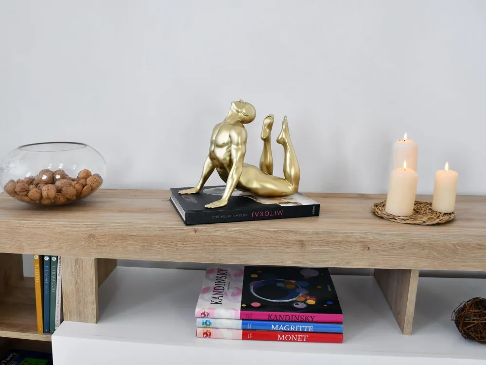 Statues & Sculptures Figurative|Table Top-Rising Core 24cm Gold Resin Indoor Sculpture