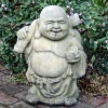 Statues & Sculptures Buddha-Roaming Buddha Stone Garden Ornament