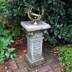 Statues & Sculptures Armillary Sundials-Rocco Armillary Stone Garden Sundial
