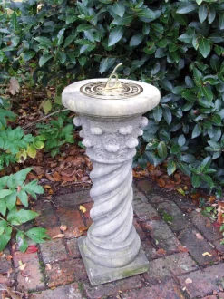 Statues & Sculptures Garden Sundials-Roman Brass Stone Garden Sundial