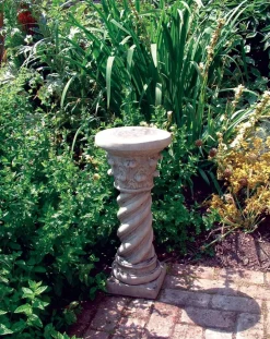 Statues & Sculptures Plinths & Pedestals-Roman Column Stone Garden Pedestal