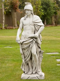 Statues & Sculptures Roman-Roman Gladiator & Goddess Stone Garden Statues