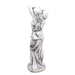 Statues & Sculptures Roman-Roman Goddess with Urn 84cm Stone Resin Garden Statue