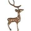 Statues & Sculptures Table Top|Animals-Royal Stag 50cm Gold Metal Indoor Statue