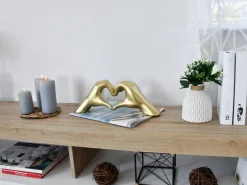 Statues & Sculptures Table Top|Contemporary-Sacred Love 15cm Gold Resin Indoor Sculpture