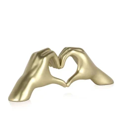 Statues & Sculptures Table Top|Contemporary-Sacred Love 15cm Gold Resin Indoor Sculpture