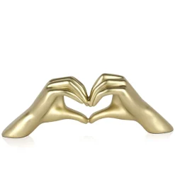 Statues & Sculptures Table Top|Contemporary-Sacred Love 15cm Gold Resin Indoor Sculpture