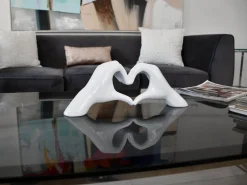 Statues & Sculptures Table Top|Contemporary-Sacred Love 15cm White Resin Indoor Sculpture